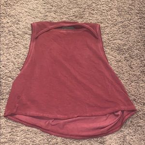 Lululemon crop top. Size 8. Dark rose color.